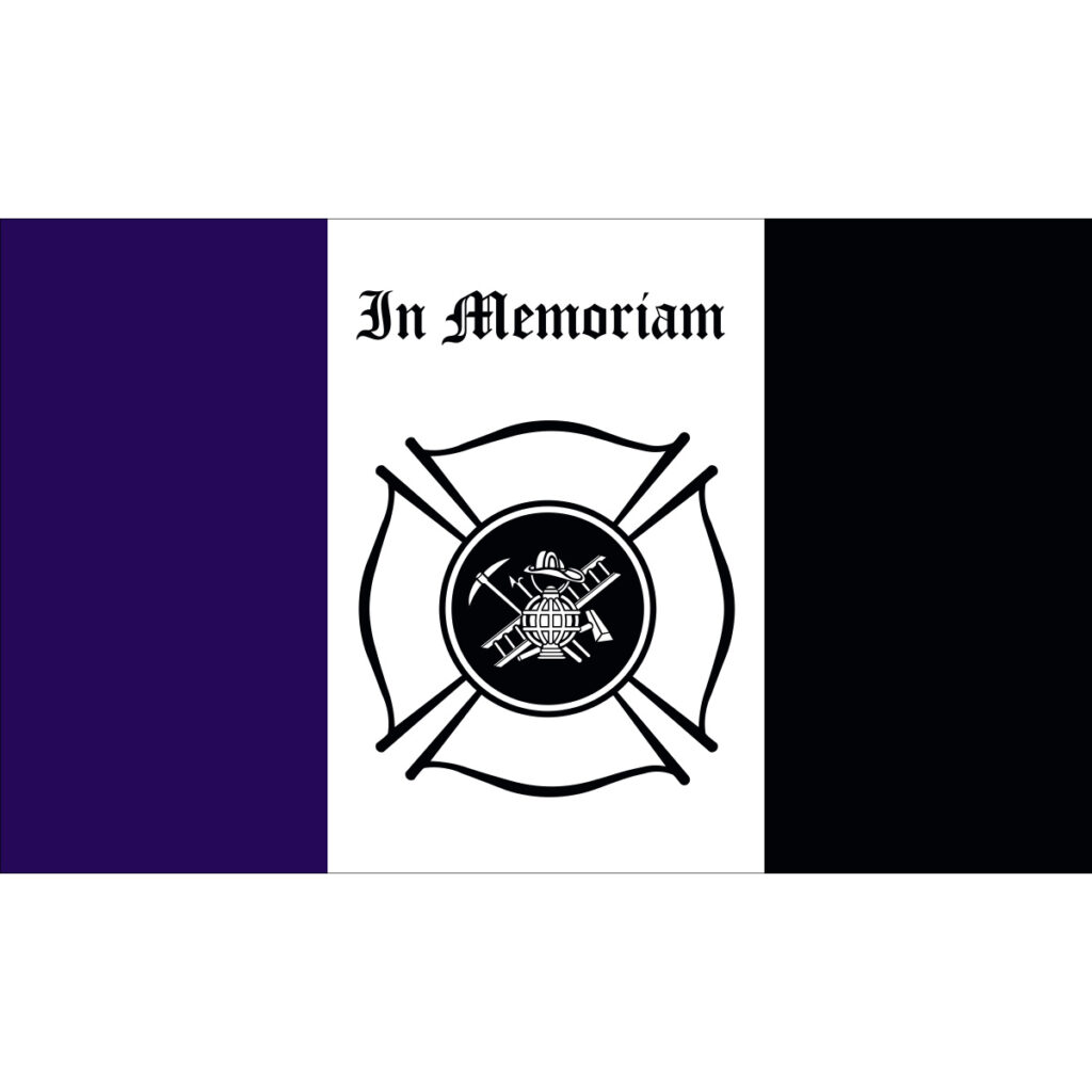 fireman mourning flag 3x5 070312