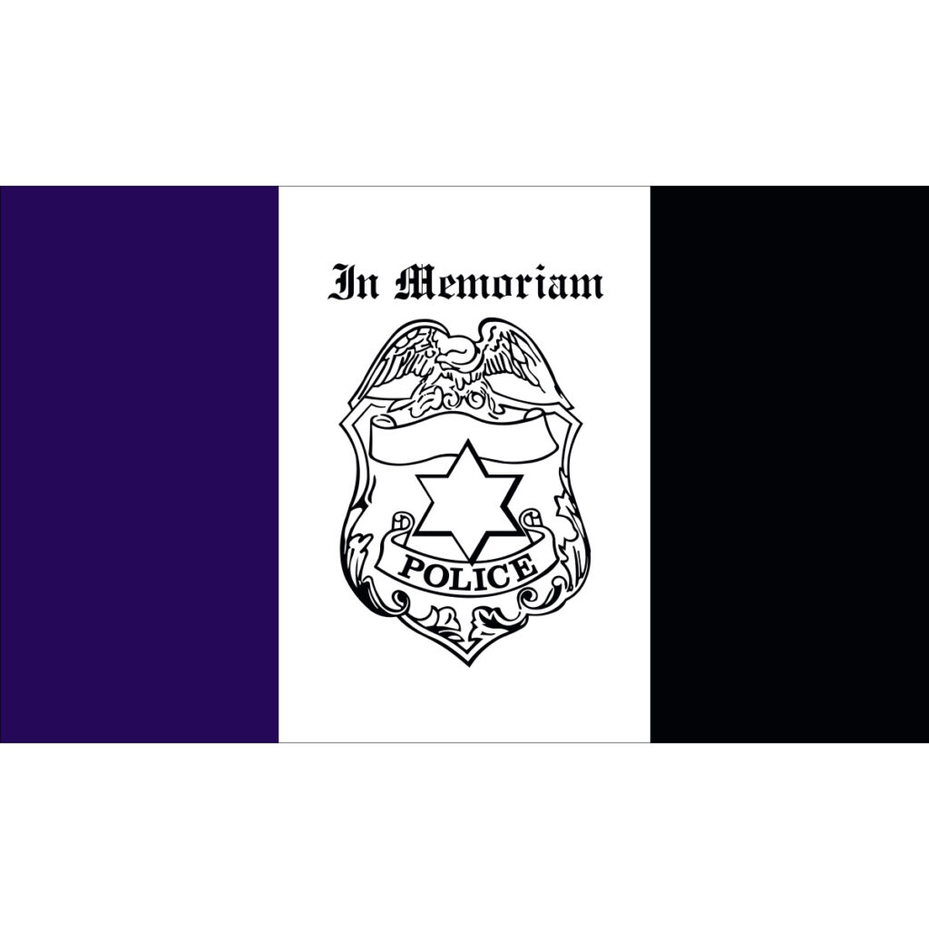 police mourning flag 3x5 070313