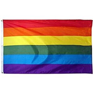 rainbow 3'x5' nylon outdoor flag with grommets