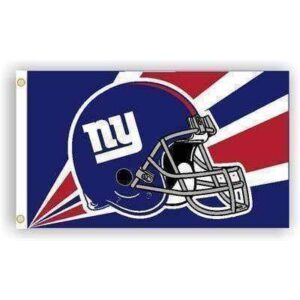 ny giants 3'x5' deluxe helmet flag with grommets