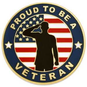 proud to be a veteran lapel pin