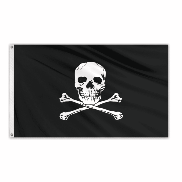 jolly roger 2'x3' nylon outdoor flag with grommets
