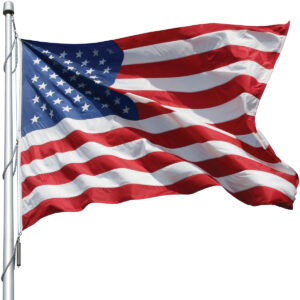 u.s. 2.5x4' endura poly grommet flag