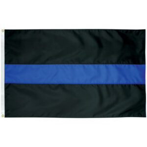 thin blue line 3'x5' nylon flag with grommets