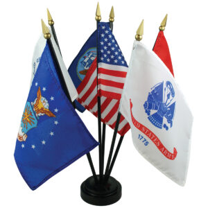 mounted armed forces 4"x6: e gloss flag set