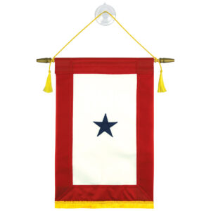 blue star (1) star service 8"x12" banner flag