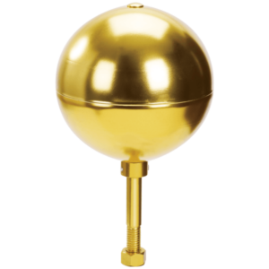 flagpole ball ornament 4" gold anodized ball