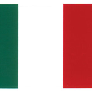 decal italian flag 2 3/8" x 4" vinyl