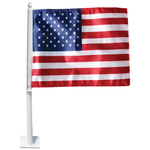 u.s. car window flag