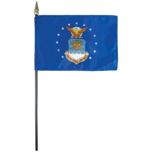 air force 12"x18" e=poly stick flag