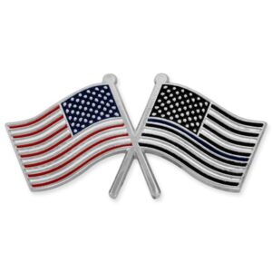 thin blue line u.s. flag lapel pin
