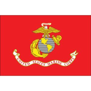 marine corps 3'x5' nylon outdoor flag with grommets