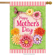 happy mothers day floral house flag