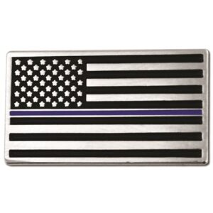 thin blue line american flag lapel pin