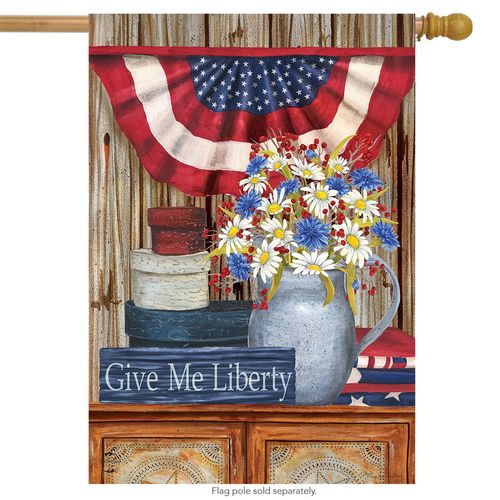 give me liberty primitive house flag