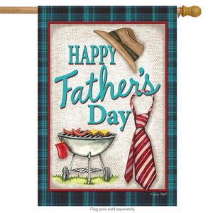 happy fathers day grillin house flag
