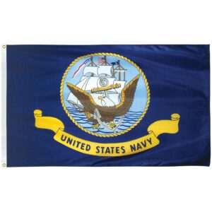 navy 3'x5' nylon outdoor flag with grommets