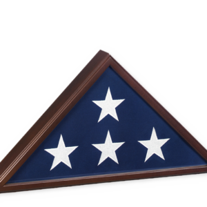 memorial flag case cherry finish 5'x9 1/2'