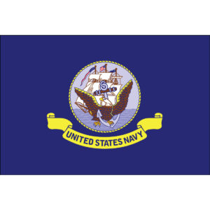 navy 2'x3' nylon outdoor flag with grommets