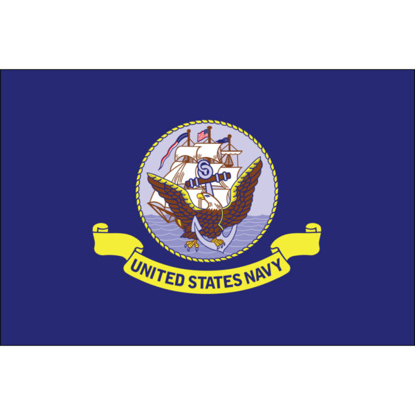navy 2'x3' nylon outdoor flag with grommets