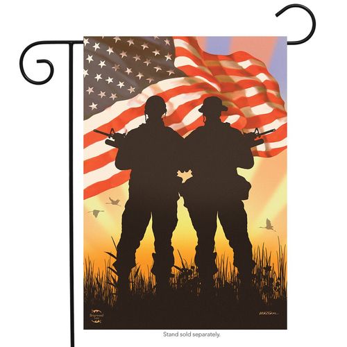 american heroes patriotic garden flag