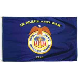 merchant marine 2'x3' nylon flag grommet