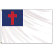 christian 4'x6' outdoor nylon flag with brass grommets