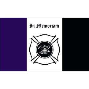 fireman mourning 3'x5' nylon flag