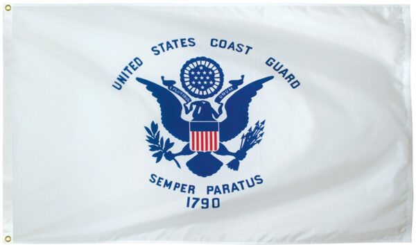 coast guard 4'x6' nylon flag grommet