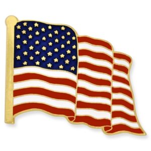u.s waving flag pin made in usa