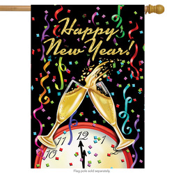 happy new year house flag