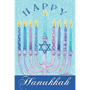 happy hanukkah house flag