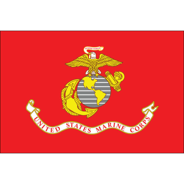 marine corps 2'x3' nylon outdoor flag with grommets