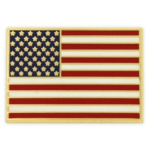 american flag lapel pin rectangle gold