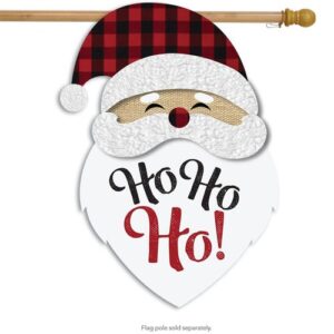 santa burlap premium house flag