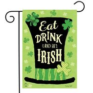 eat drink and be irish garden flag
