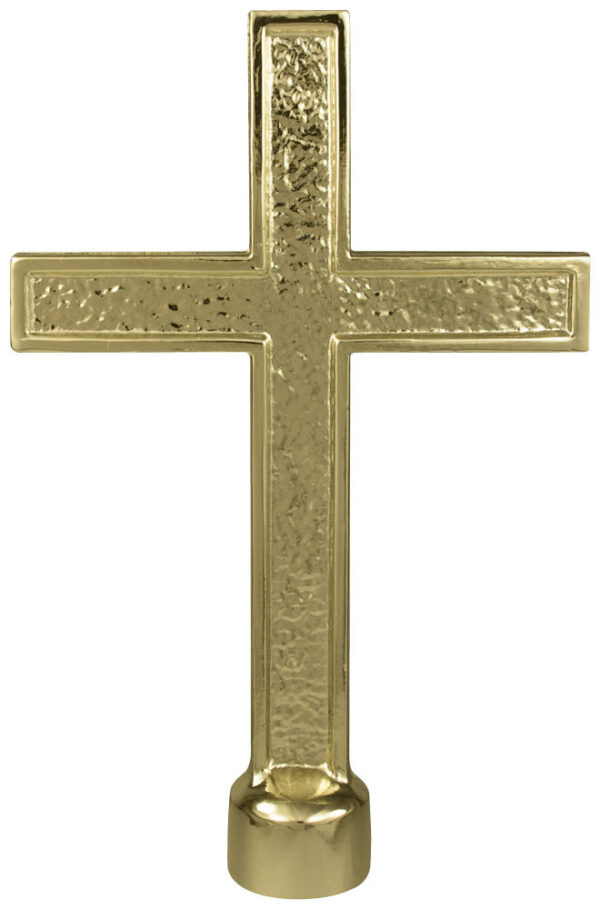 metal passion cross gold with ferrule (for oak poles)