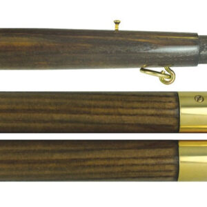 indoor oak 7'x 15/16" flagpole 2 section with brass joints