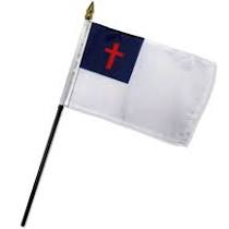 christian 4"x6" e gloss stick flag