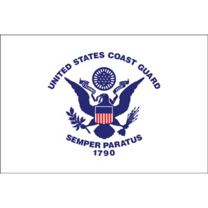 coast guard 3'x5' flag grommet