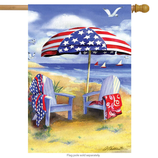 patriotic beach house flag