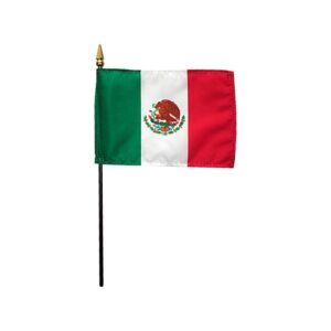 mexico 4"x6" stick flag