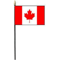 canada 4"x6" stick flag