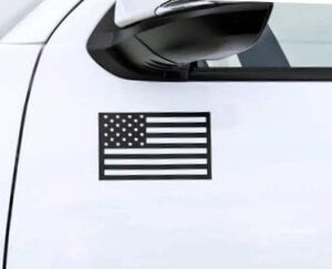 american flag car magnet 3.75"x6" matte black