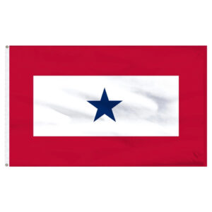 blue star service flag 3'x5' nyl glo