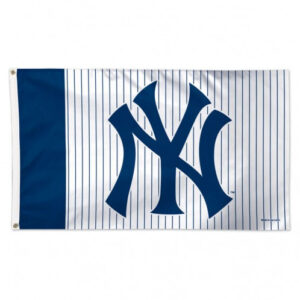 ny yankees pinstripes deluxe 3’x5’ white flag