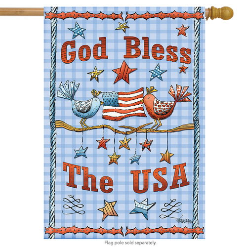 god bless the usa house flag