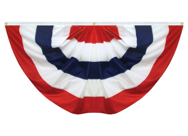 pleated nylon fan 16" x 32" fully sewn no stars