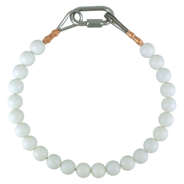 flagpole retainer ring beaded white for 7" dia poles