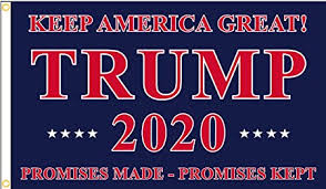 trump keep america great 3'x5' poly flag grommets